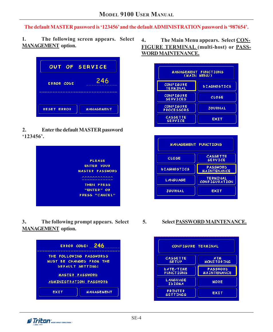 9100 u | Triton 9100 User Manual User Manual | Page 164 / 172