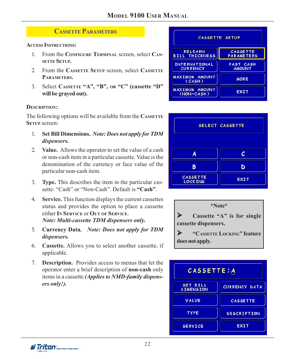 9100 u | Triton 9100 User Manual User Manual | Page 30 / 172