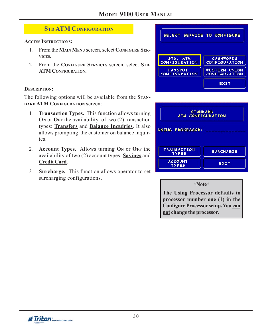 9100 u, Atm c | Triton 9100 User Manual User Manual | Page 38 / 172