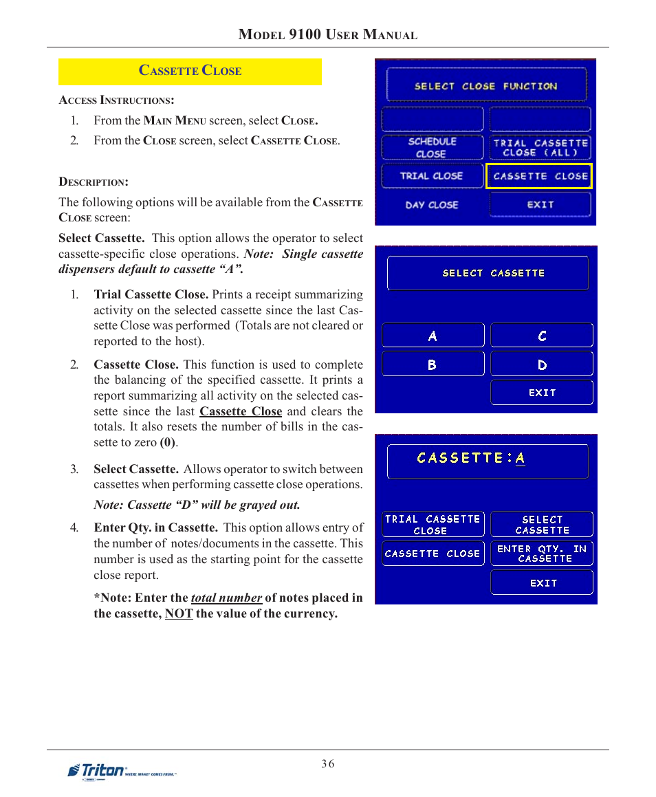 9100 u | Triton 9100 User Manual User Manual | Page 44 / 172