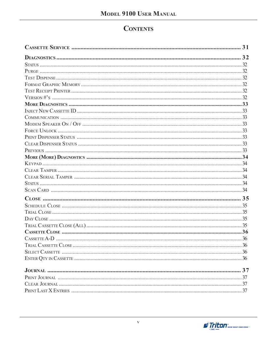 9100 u | Triton 9100 User Manual User Manual | Page 5 / 172