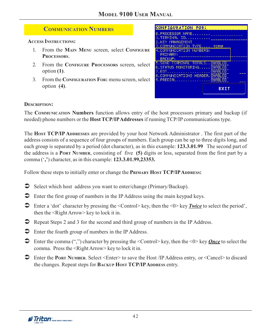 9100 u | Triton 9100 User Manual User Manual | Page 50 / 172