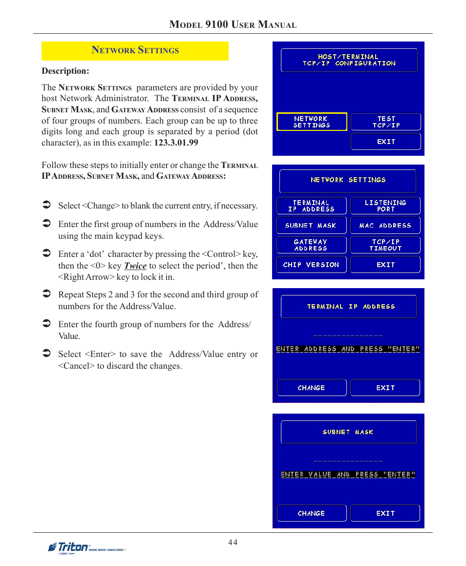 9100 u | Triton 9100 User Manual User Manual | Page 52 / 172