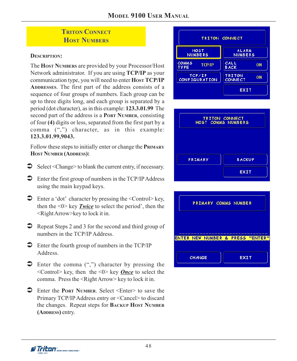 9100 u | Triton 9100 User Manual User Manual | Page 56 / 172