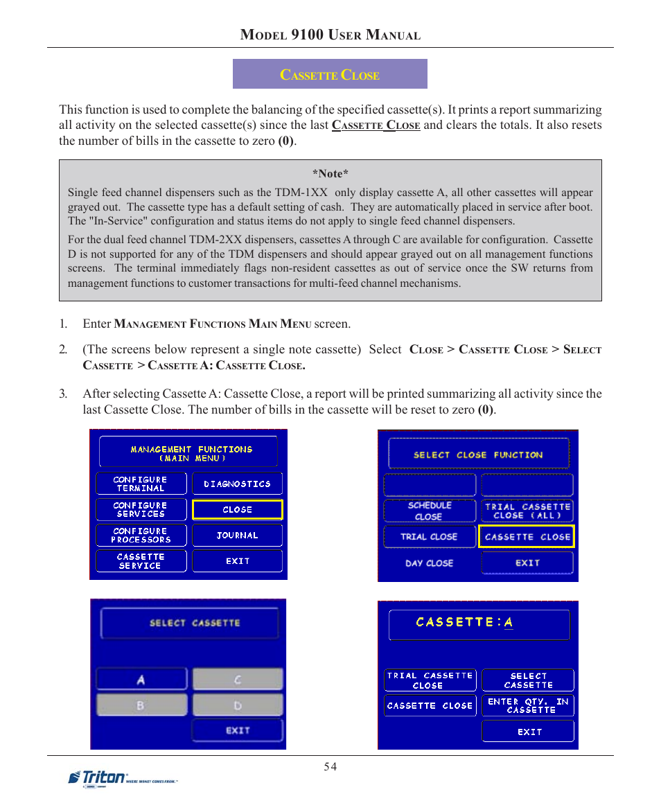 9100 u | Triton 9100 User Manual User Manual | Page 62 / 172