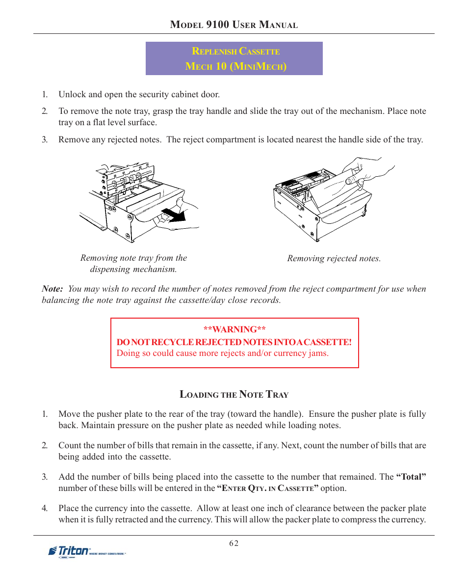 9100 u, 10 (m | Triton 9100 User Manual User Manual | Page 70 / 172