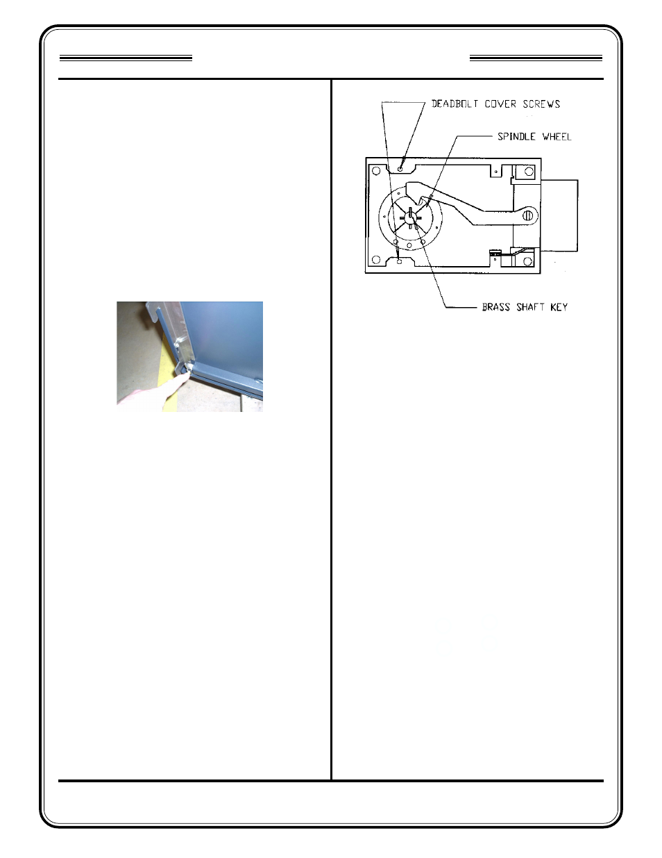 9100 c, Mechanical lock removal procedure | Triton 9100 Electronic Lock Installation Manual User Manual | Page 2 / 8