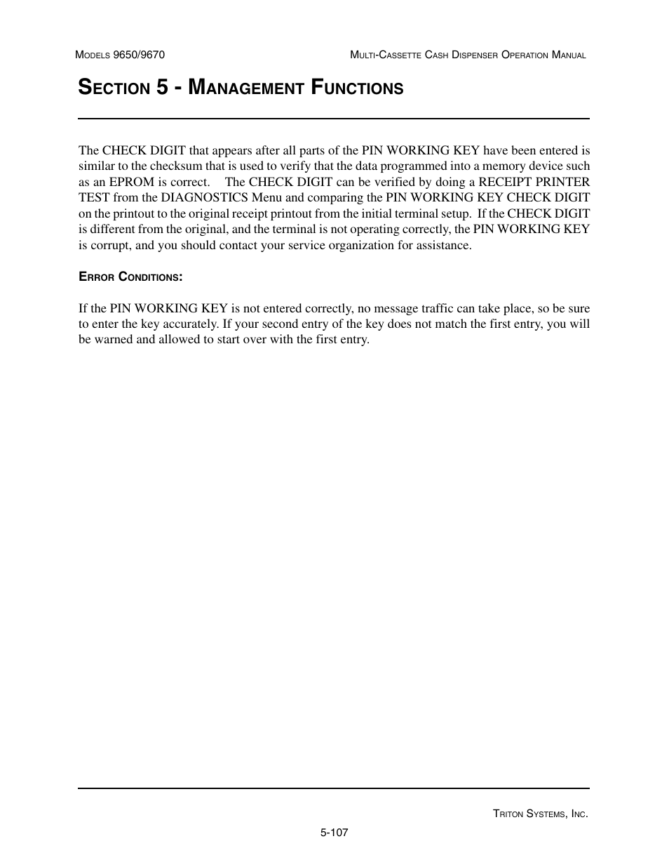 5 - m, Ection, Anagement | Unctions | Triton 9670 Operation Manual User Manual | Page 154 / 264