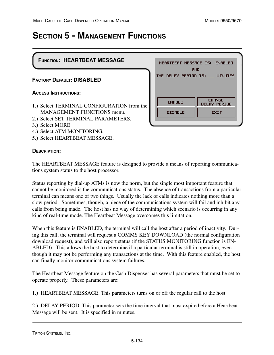 5 - m, Ection, Anagement | Unctions | Triton 9670 Operation Manual User Manual | Page 181 / 264