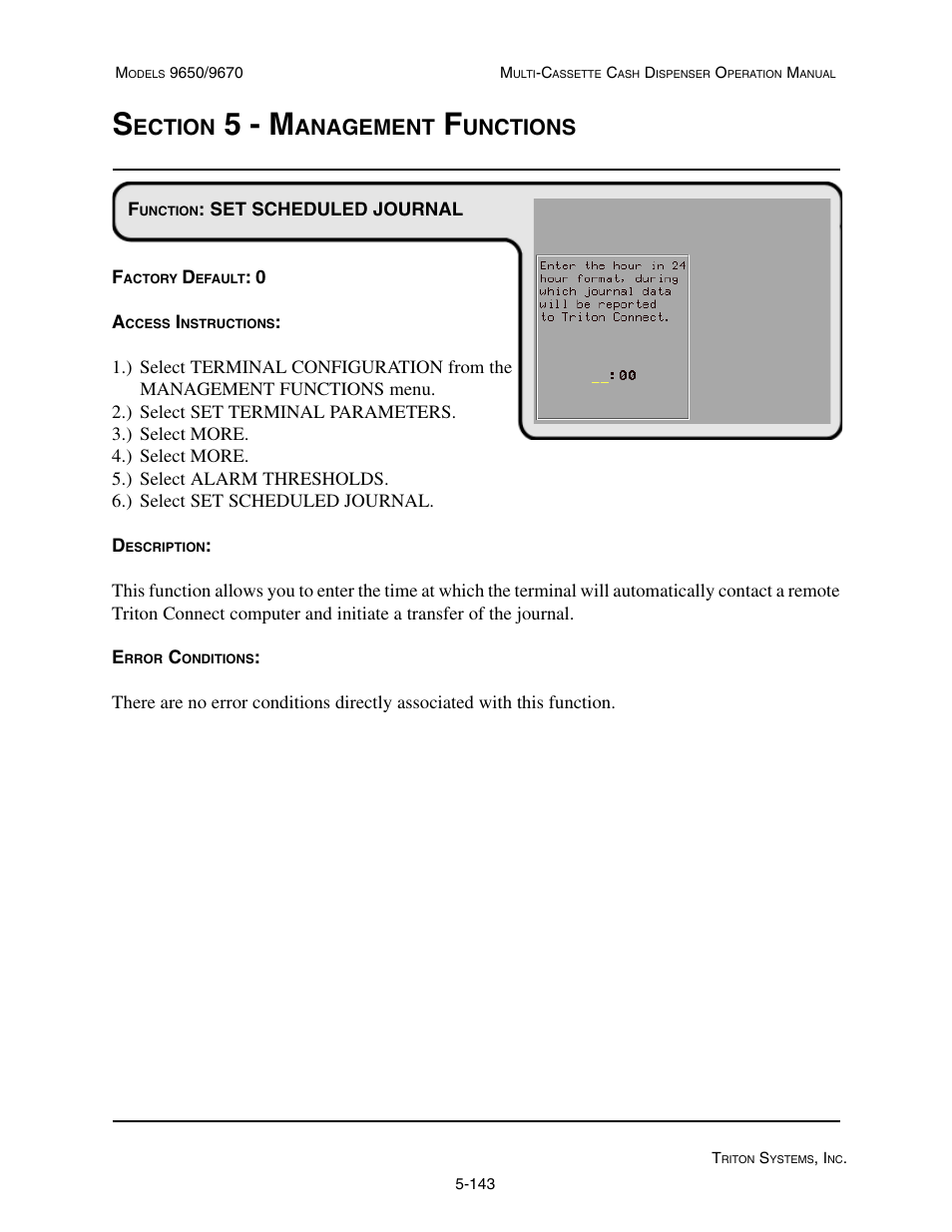 5 - m, Ection, Anagement | Unctions | Triton 9670 Operation Manual User Manual | Page 190 / 264