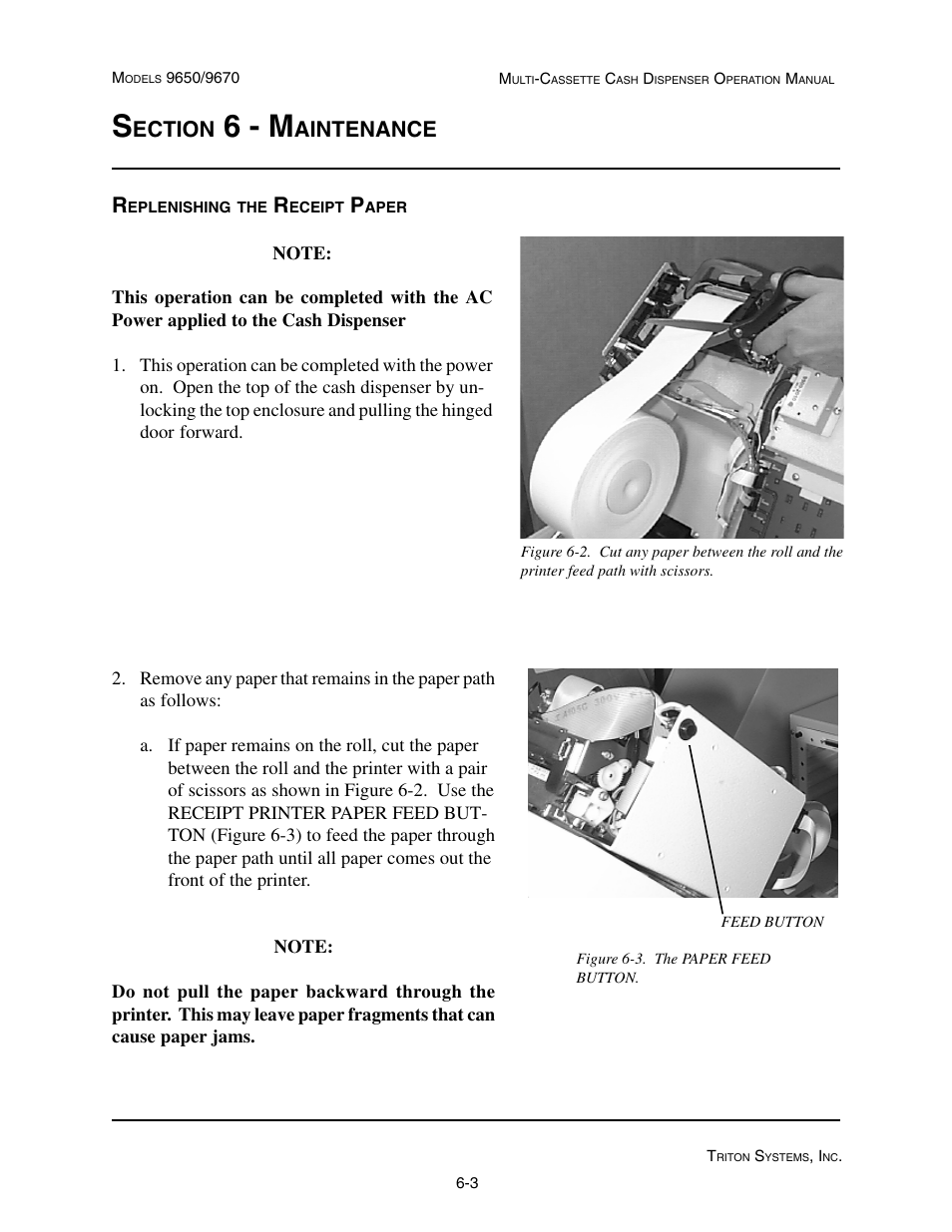 6 - m, Ection, Aintenance | Triton 9670 Operation Manual User Manual | Page 204 / 264