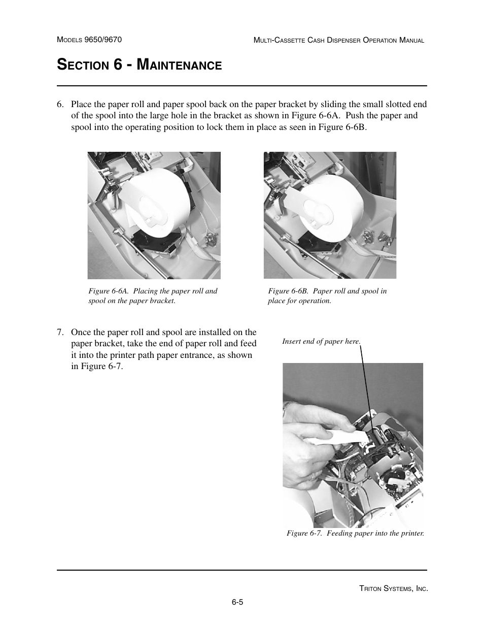 6 - m, Ection, Aintenance | Triton 9670 Operation Manual User Manual | Page 206 / 264