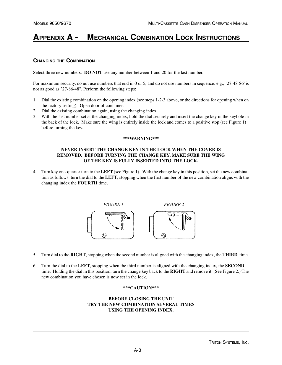 A - m | Triton 9670 Operation Manual User Manual | Page 234 / 264