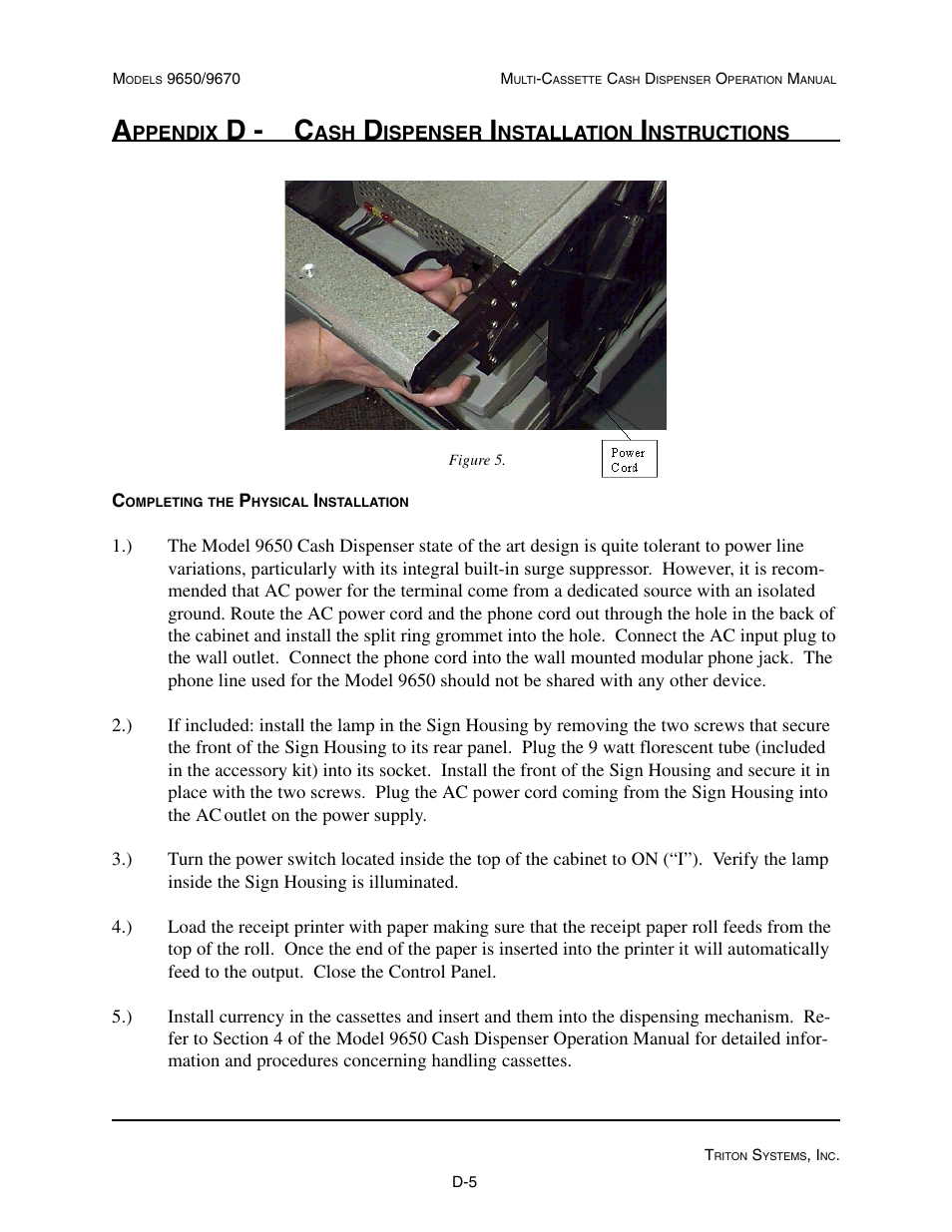 D - c | Triton 9670 Operation Manual User Manual | Page 248 / 264