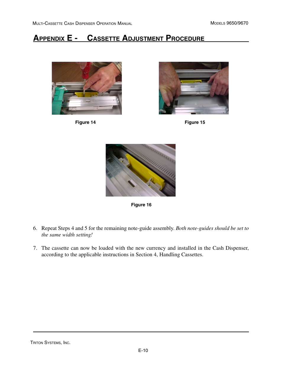 E - c | Triton 9670 Operation Manual User Manual | Page 259 / 264