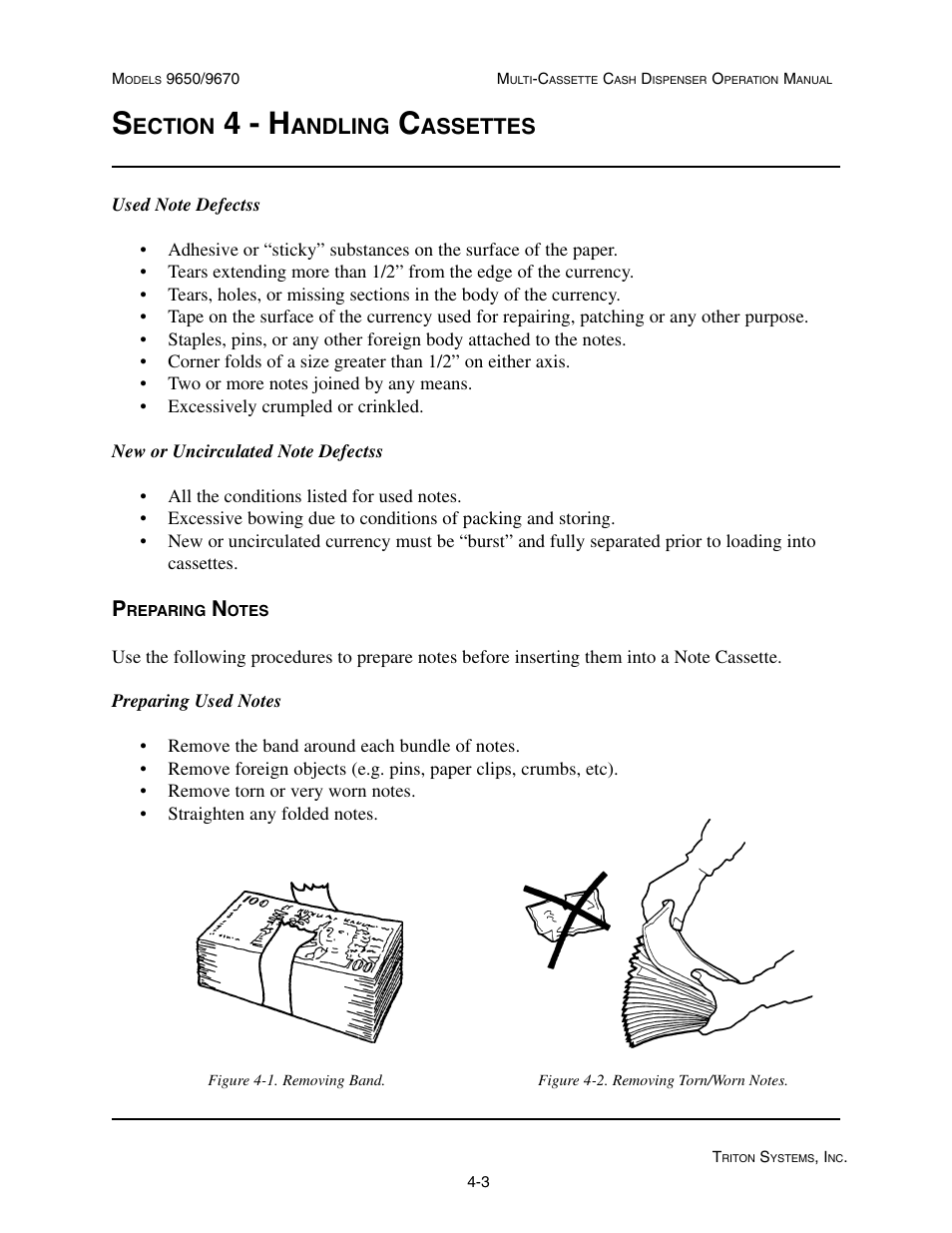 4 - h, Ection, Andling | Assettes | Triton 9670 Operation Manual User Manual | Page 39 / 264