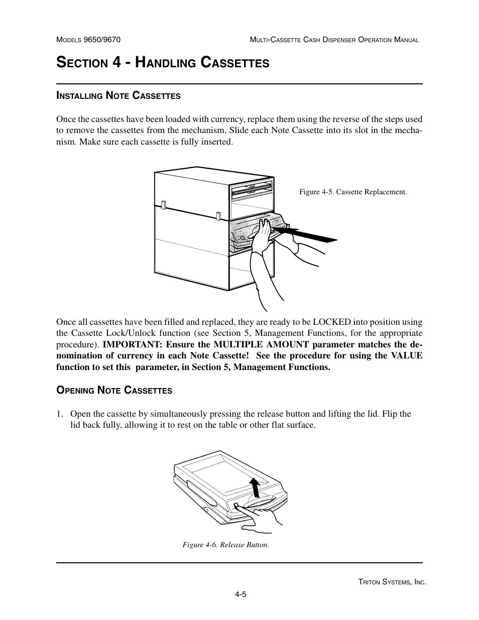 4 - h, Ection, Andling | Assettes | Triton 9670 Operation Manual User Manual | Page 41 / 264