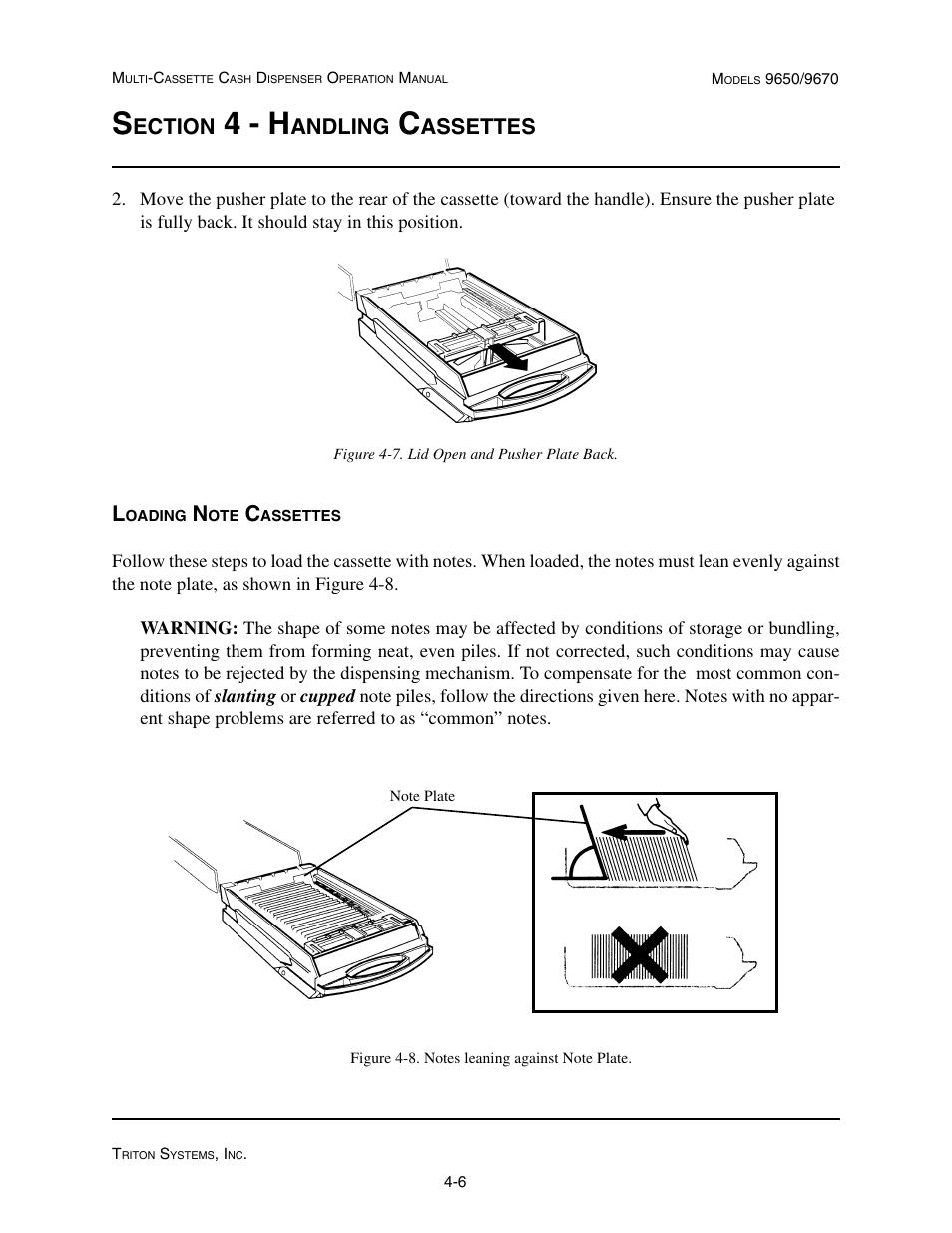 4 - h, Ection, Andling | Assettes | Triton 9670 Operation Manual User Manual | Page 42 / 264