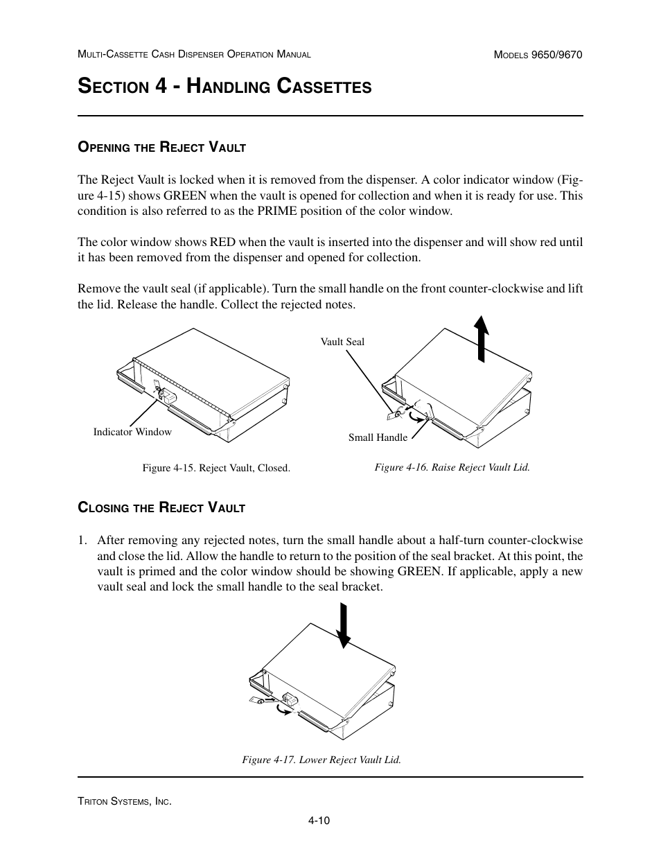 4 - h, Ection, Andling | Assettes | Triton 9670 Operation Manual User Manual | Page 46 / 264