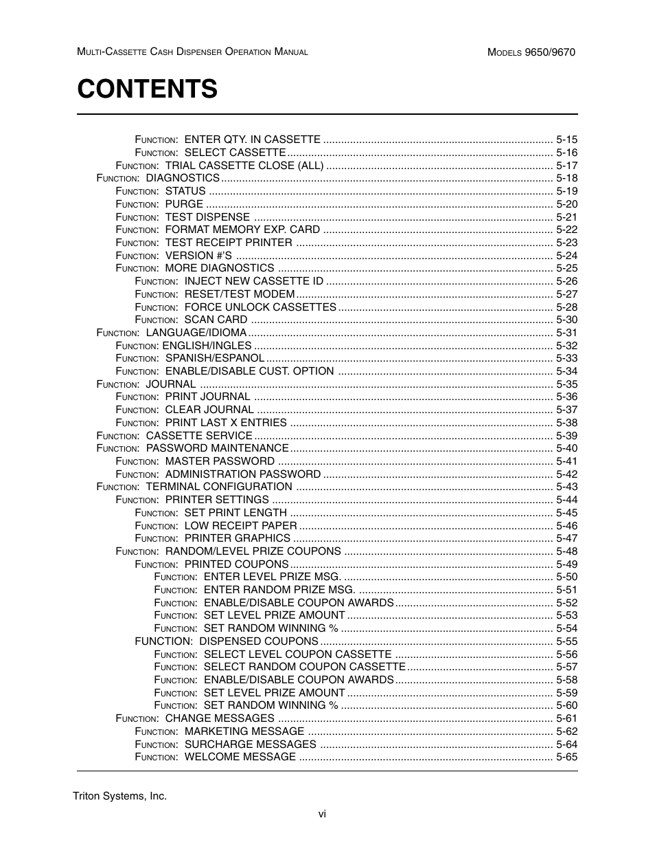 Triton 9670 Operation Manual User Manual | Page 6 / 264