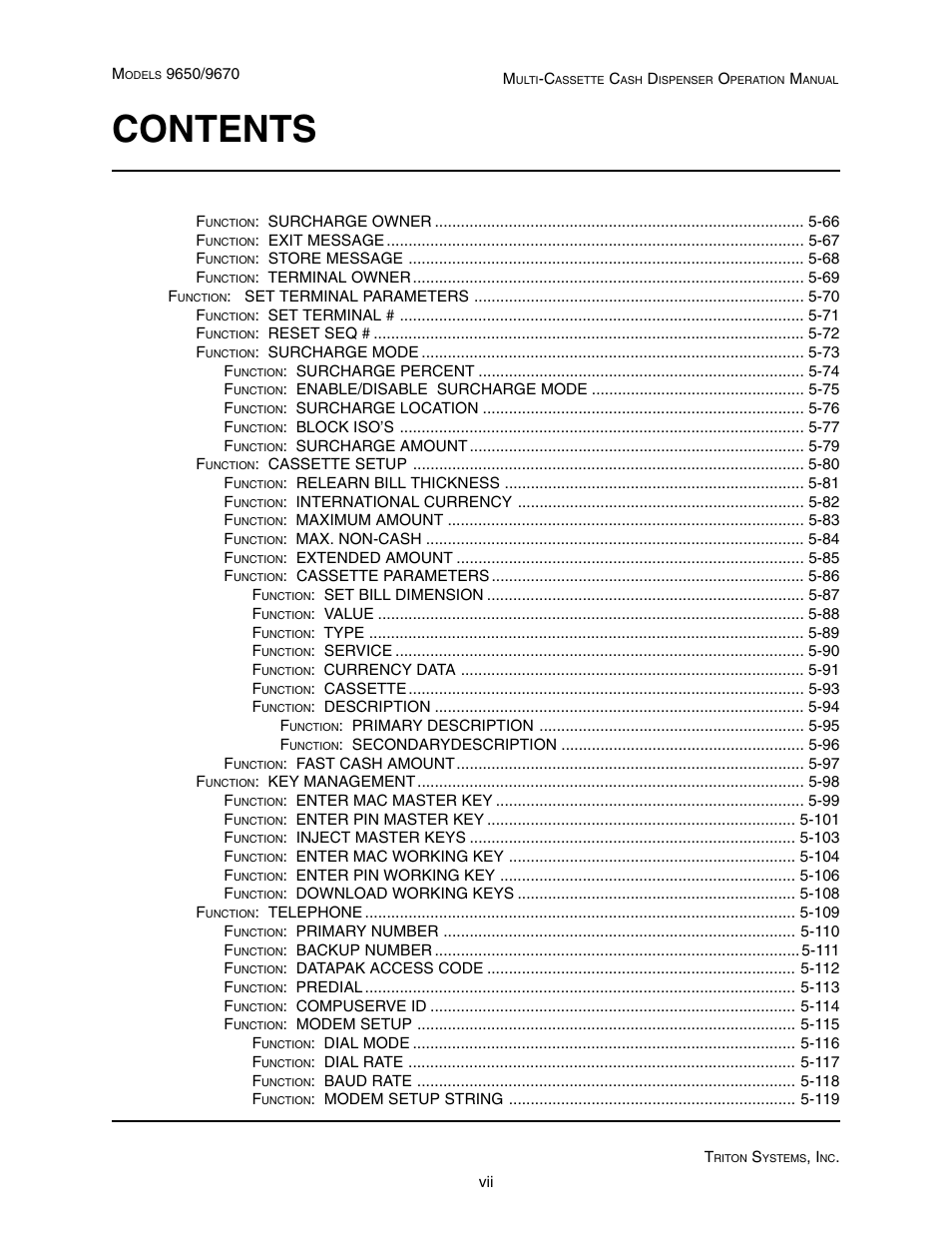 Triton 9670 Operation Manual User Manual | Page 7 / 264