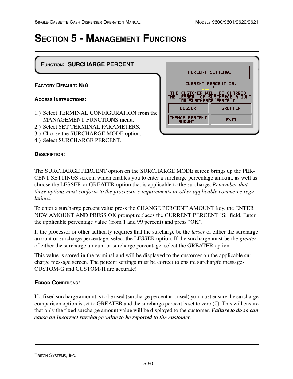 5 - m, Ection, Anagement | Unctions | Triton 9621 Operation Manual User Manual | Page 102 / 209