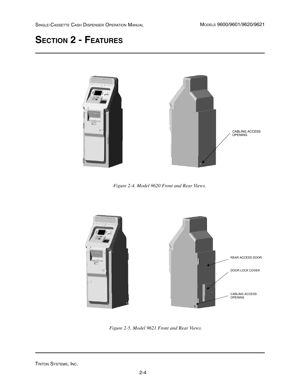 2 - f, Ection, Eatures | Triton 9621 Operation Manual User Manual | Page 16 / 209