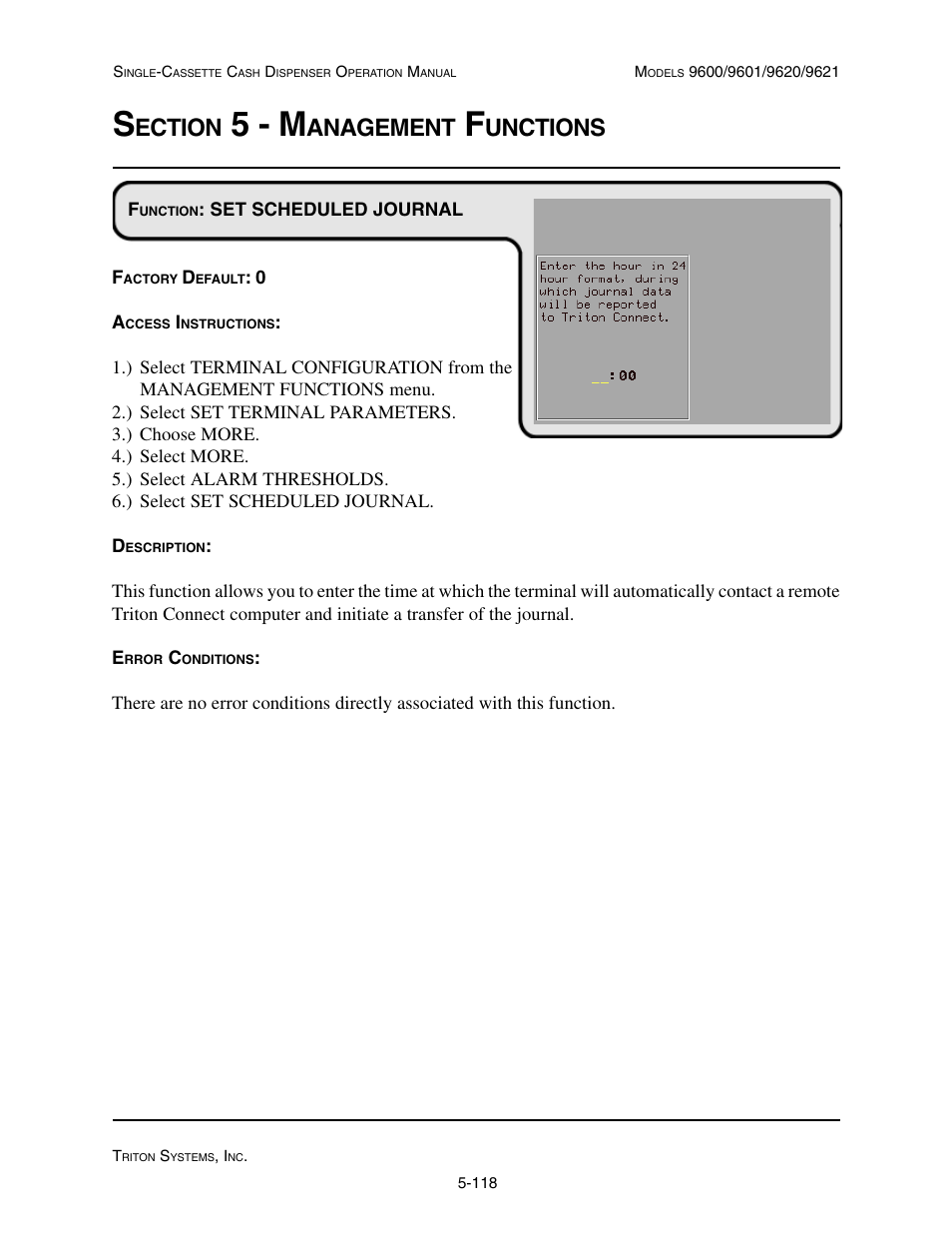 5 - m, Ection, Anagement | Unctions | Triton 9621 Operation Manual User Manual | Page 160 / 209