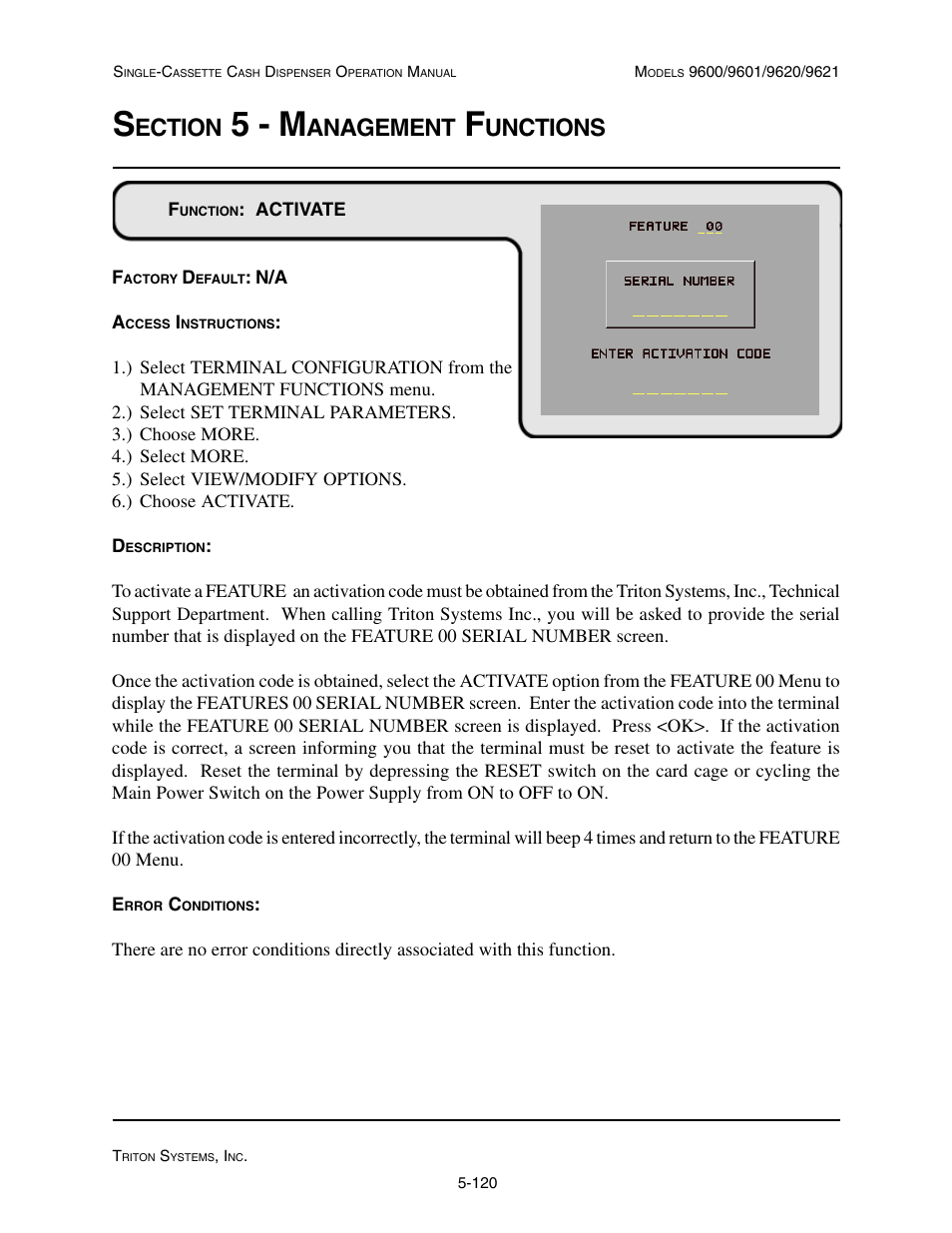 5 - m, Ection, Anagement | Unctions | Triton 9621 Operation Manual User Manual | Page 162 / 209