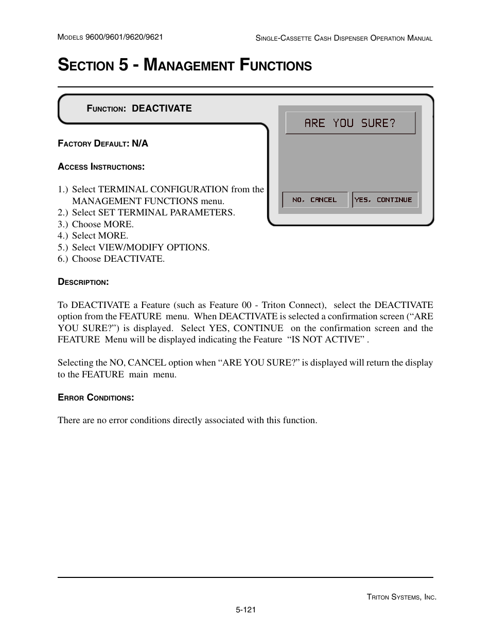 5 - m, Ection, Anagement | Unctions | Triton 9621 Operation Manual User Manual | Page 163 / 209