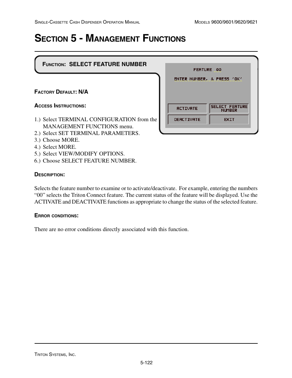 5 - m, Ection, Anagement | Unctions | Triton 9621 Operation Manual User Manual | Page 164 / 209