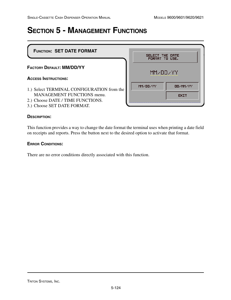 5 - m, Ection, Anagement | Unctions | Triton 9621 Operation Manual User Manual | Page 166 / 209