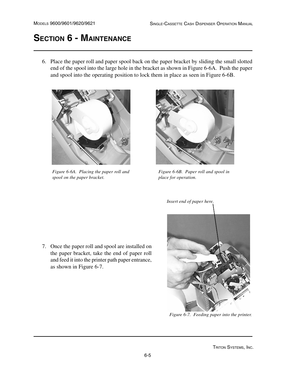 6 - m, Ection, Aintenance | Triton 9621 Operation Manual User Manual | Page 177 / 209