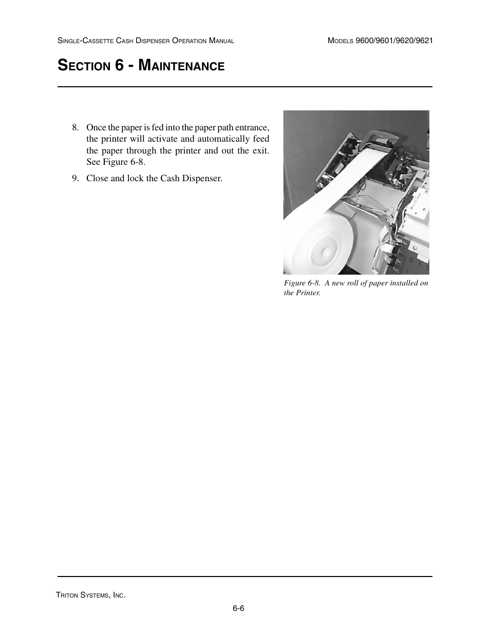 6 - m, Ection, Aintenance | Triton 9621 Operation Manual User Manual | Page 178 / 209