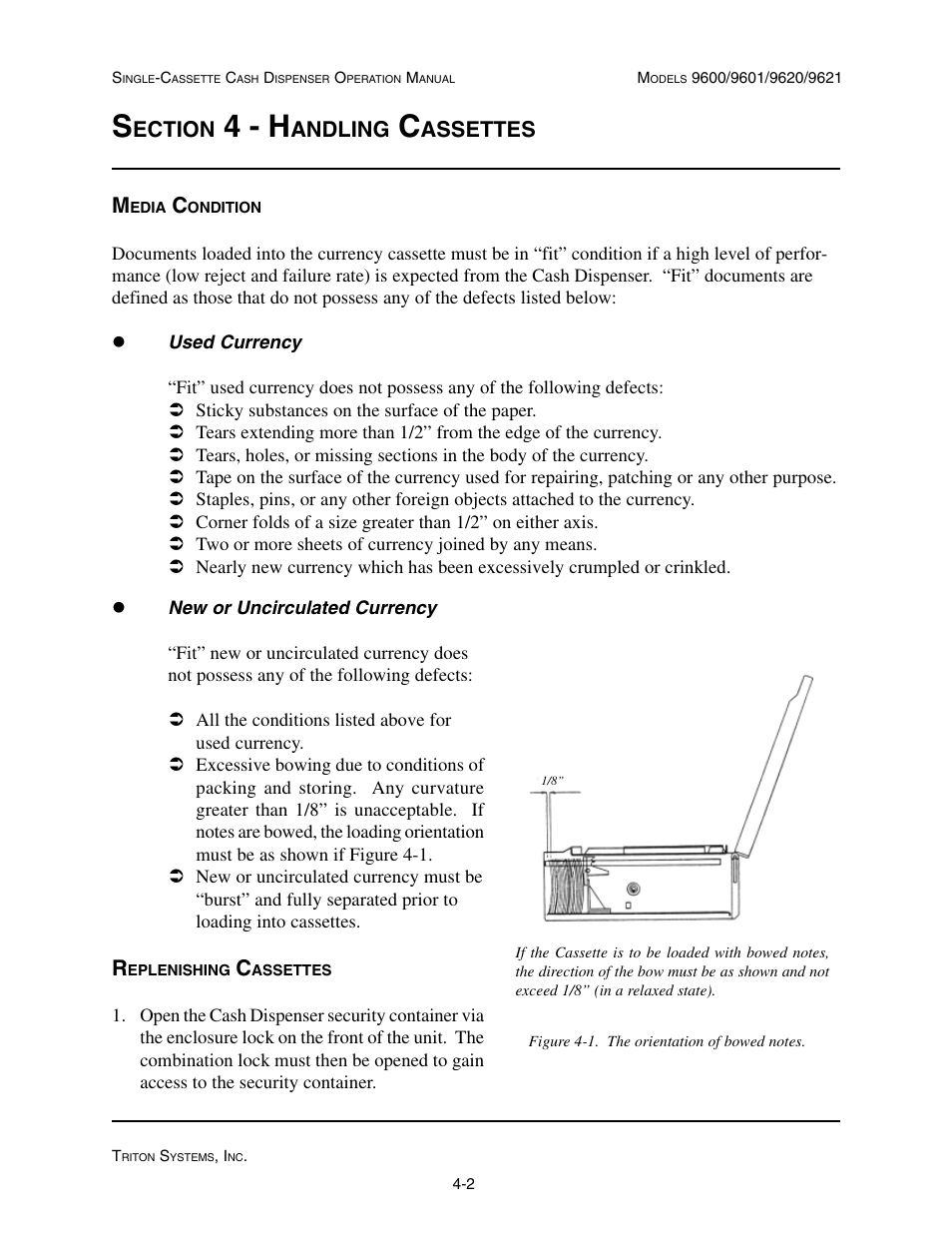 4 - h, Ection, Andling | Assettes | Triton 9621 Operation Manual User Manual | Page 38 / 209