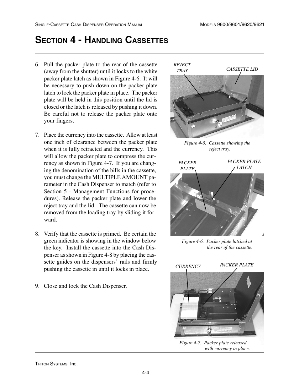 4 - h, Ection, Andling | Assettes | Triton 9621 Operation Manual User Manual | Page 40 / 209