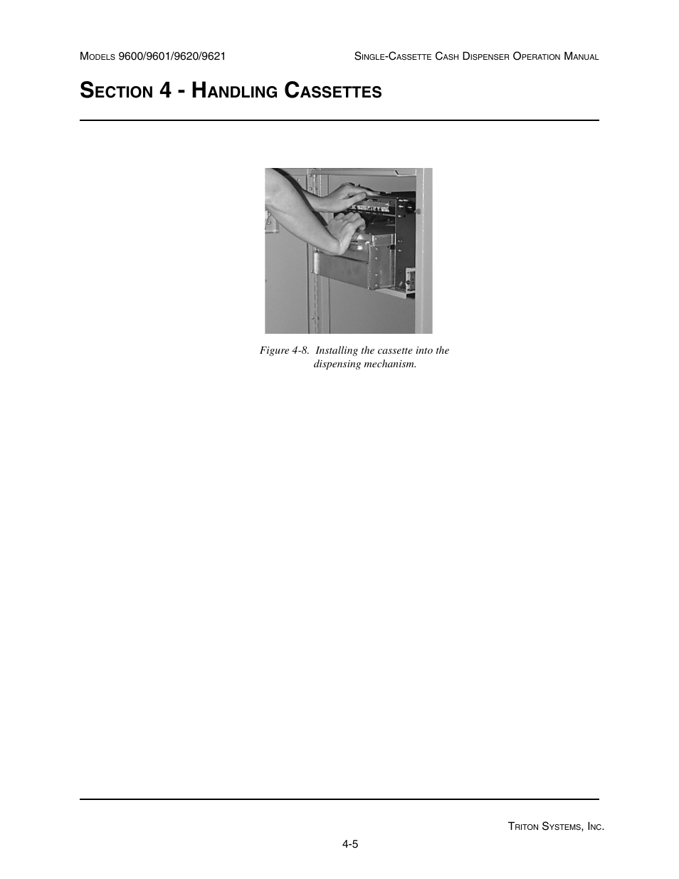 4 - h, Ection, Andling | Assettes | Triton 9621 Operation Manual User Manual | Page 41 / 209