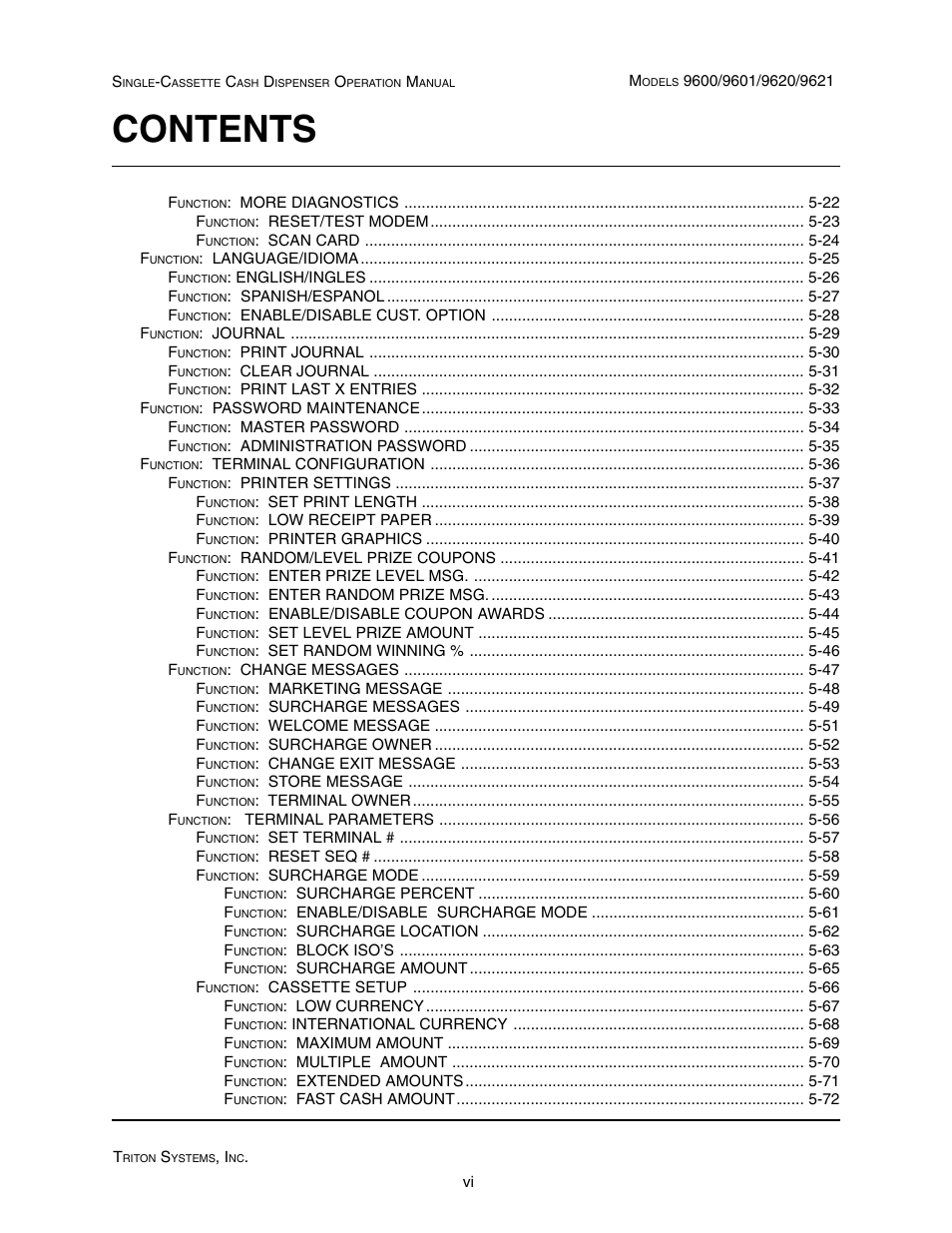 Triton 9621 Operation Manual User Manual | Page 6 / 209