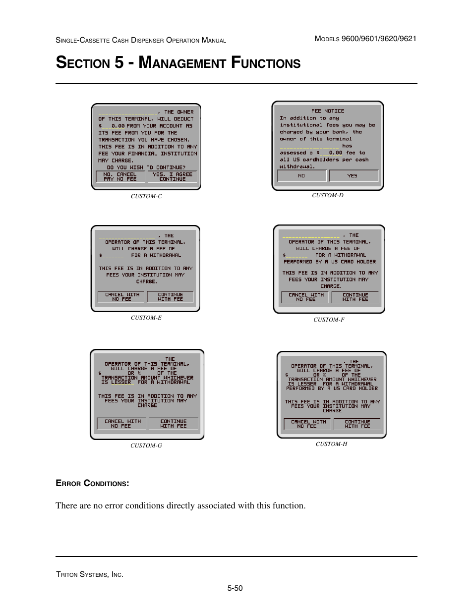 5 - m, Ection, Anagement | Unctions | Triton 9621 Operation Manual User Manual | Page 92 / 209