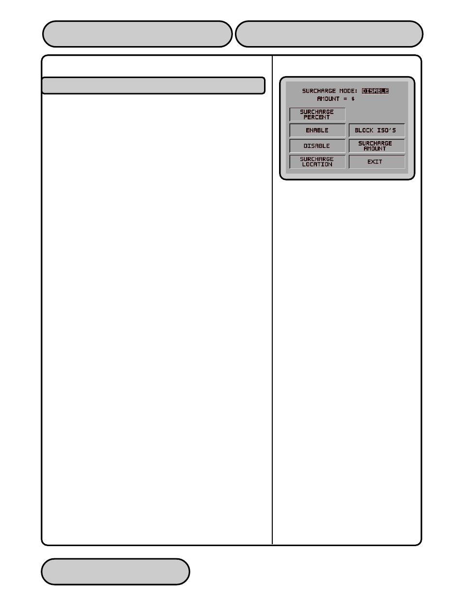 Enable/disable surcharge | Triton 9610 Operation Manual User Manual | Page 104 / 210