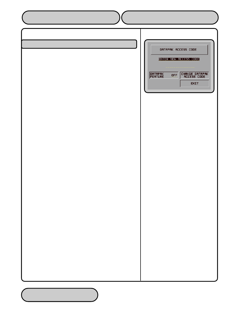 Datapak access code | Triton 9610 Operation Manual User Manual | Page 130 / 210