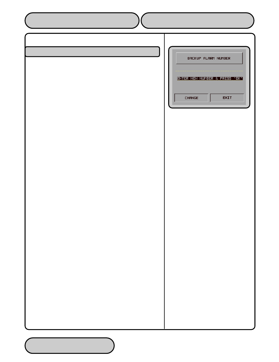 Triton systems, inc, Backup alarm number | Triton 9610 Operation Manual User Manual | Page 147 / 210