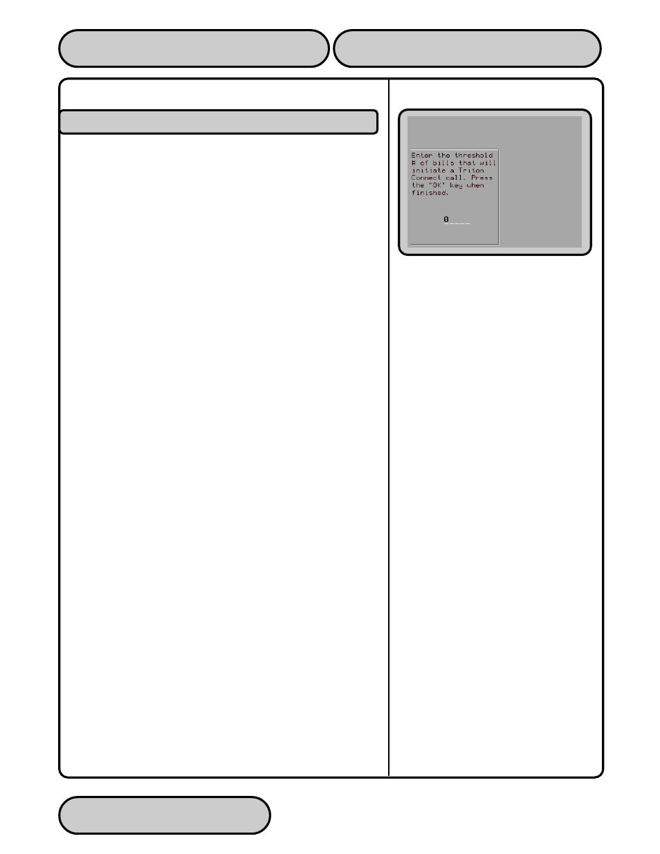 Triton systems, inc, Set low cash threshold | Triton 9610 Operation Manual User Manual | Page 159 / 210