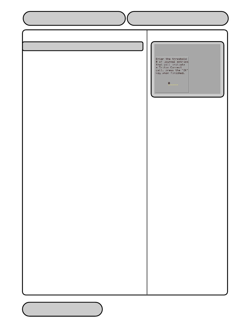 Set journal threshold | Triton 9610 Operation Manual User Manual | Page 160 / 210