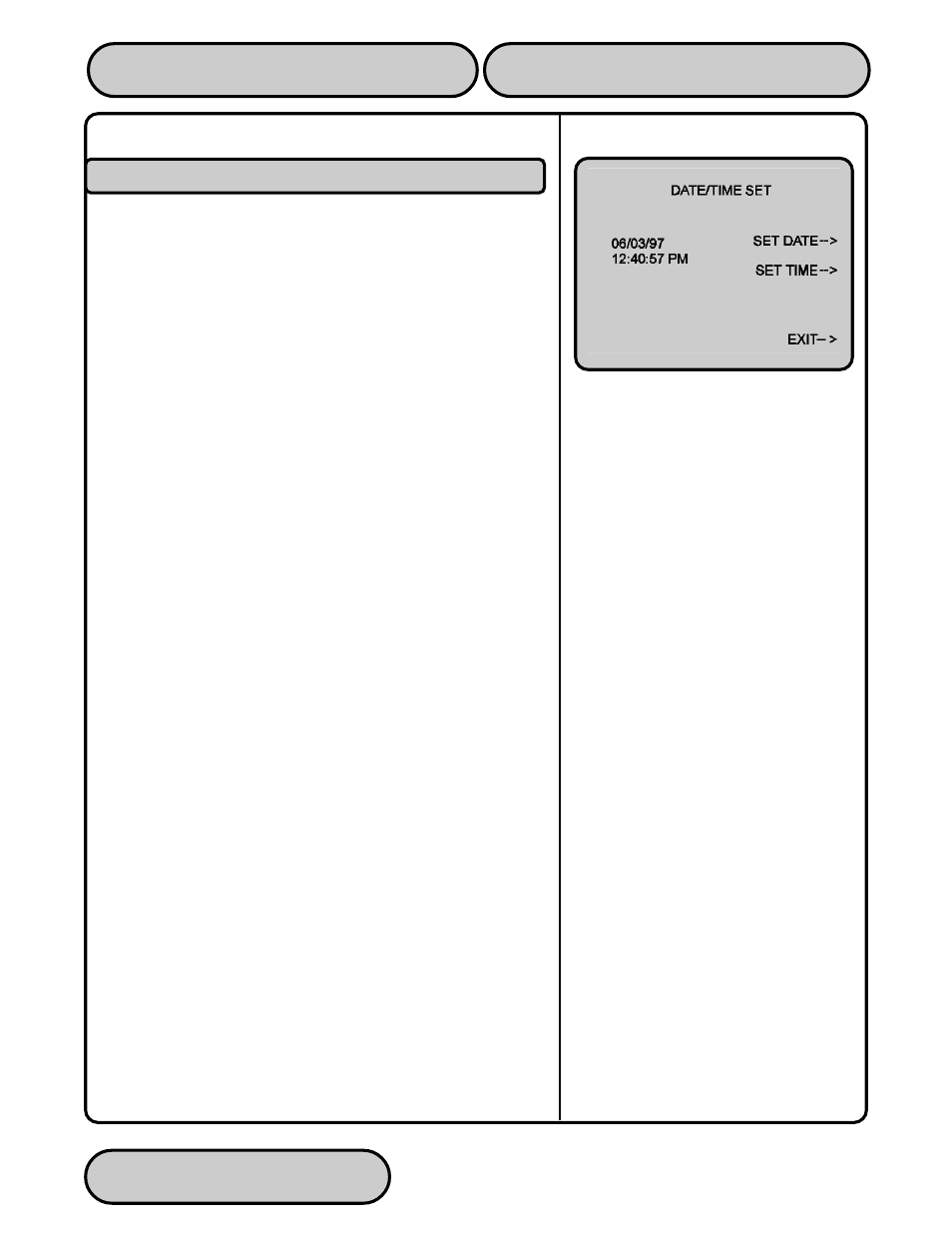 Set date / time | Triton 9610 Operation Manual User Manual | Page 168 / 210