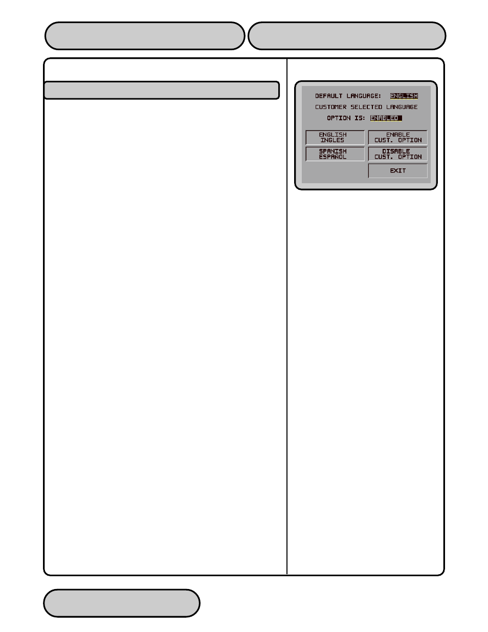 Language/idioma | Triton 9610 Operation Manual User Manual | Page 68 / 210