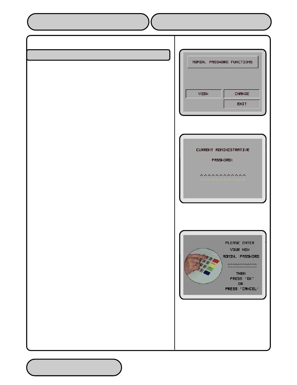 Administration password | Triton 9610 Operation Manual User Manual | Page 78 / 210