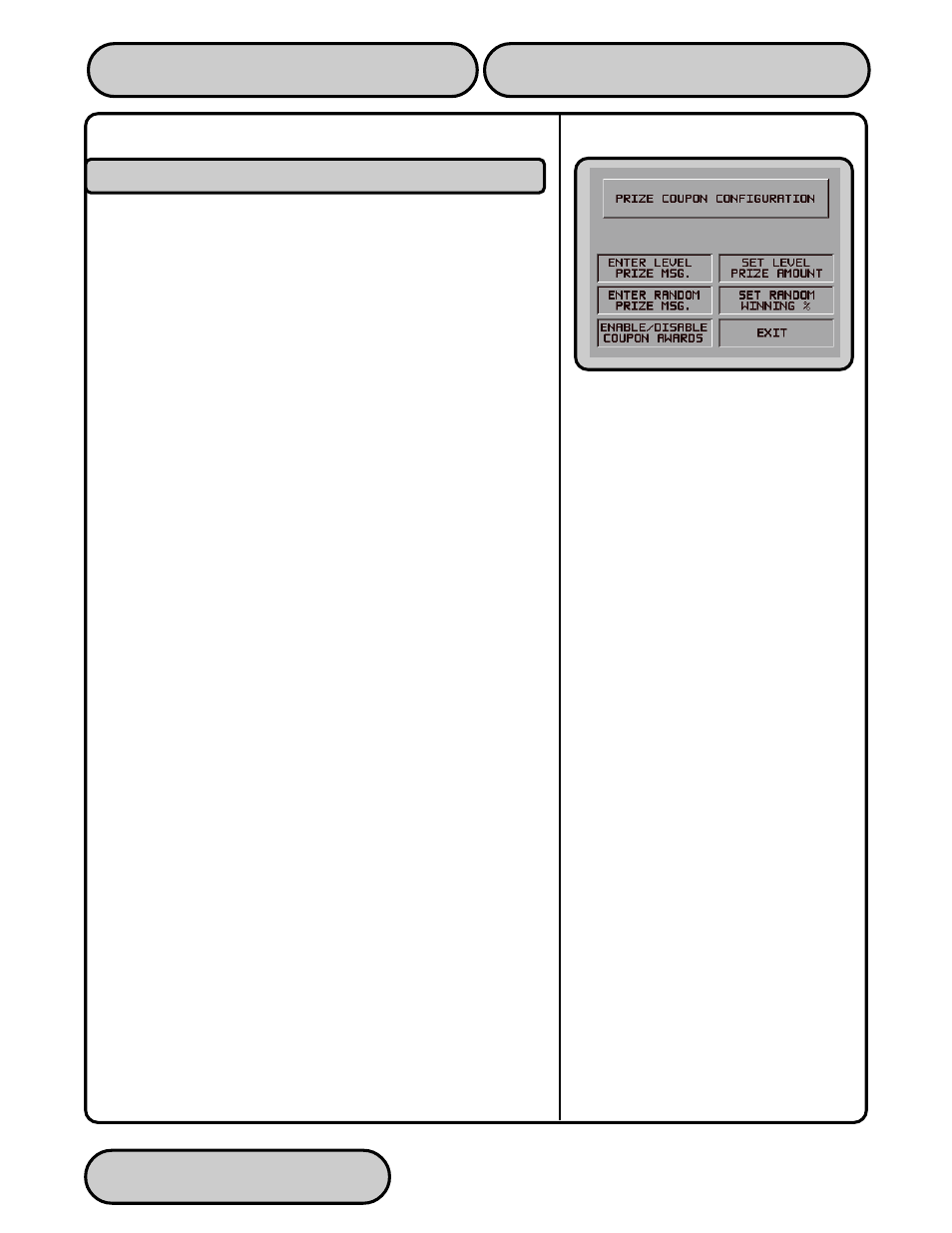 Random/level prize coupons | Triton 9610 Operation Manual User Manual | Page 84 / 210