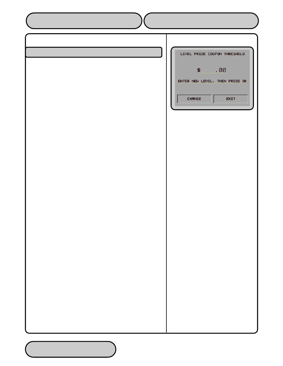 Set level prize amount | Triton 9610 Operation Manual User Manual | Page 88 / 210