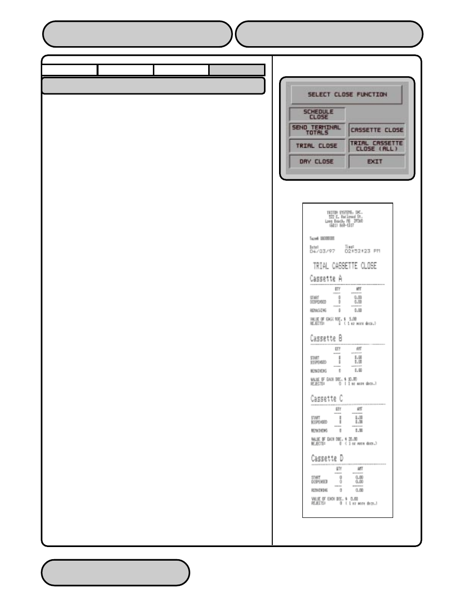 Trial cassette close (all), Trial cassette close (all) -16, 97xx-series | Triton 97XX Series Operation Manual User Manual | Page 71 / 265